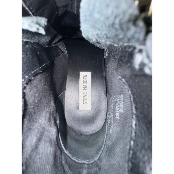 Size 8 M Steve Madden Wedgie Suede Wedge Sneakers Shoes Bootie Zippers‎ Ankle - Picture 8 of 9